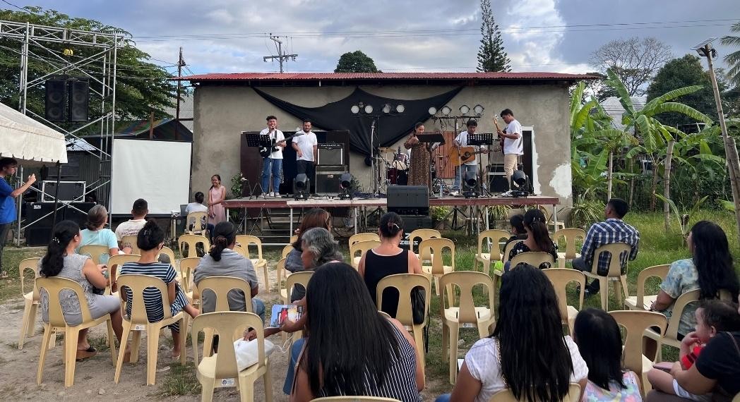 Gospel concert outside our church building